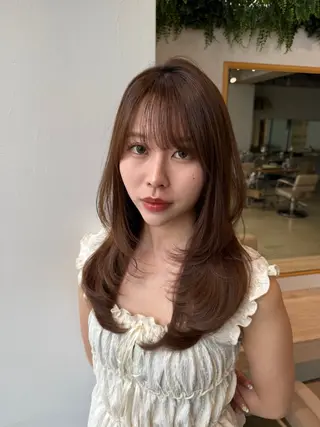 セミロング カラー 横山将大/wカラー/ 韓国風パーマ/恵比寿のヘアスタイル