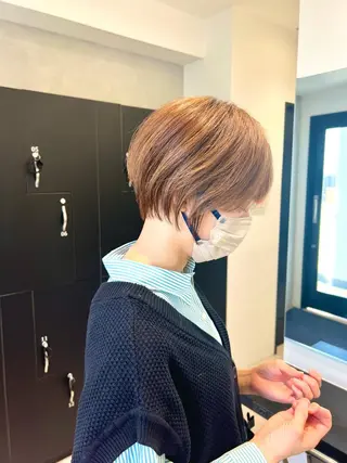 ショート カラー ショートボブ／川崎 子安健太のヘアスタイル