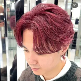 ミディアム ⭐️メンズ特化⭐️ パーマ カラーのヘアスタイル