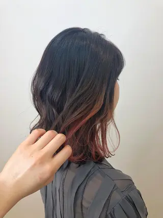 ミディアム カラー 齋藤 らいのヘアスタイル