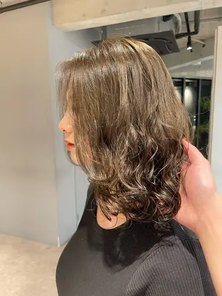 パーマ 葉月/ボブ/ 透明感カラー／中目黒のヘアスタイル