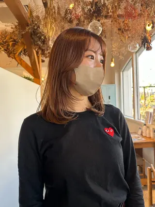 ミディアム 中西 未有のヘアスタイル