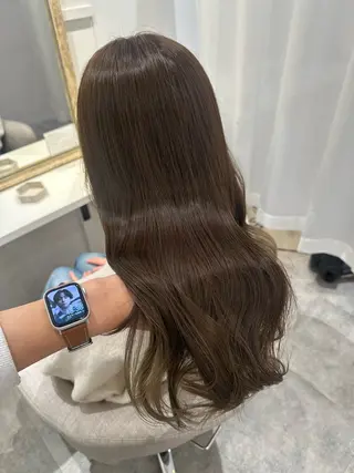ロング カラー Rinka/梅田/ 透け感カラー🤎のヘアスタイル