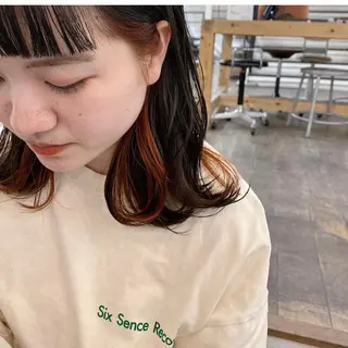 ミディアム カラー デザインカラー🥂 YUKAのヘアスタイル