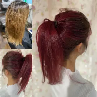 セミロング カラー ゴトウ エイイチのヘアスタイル