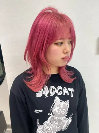 セミロング カラー TENSHO ハイトーンレイヤーのヘアスタイル