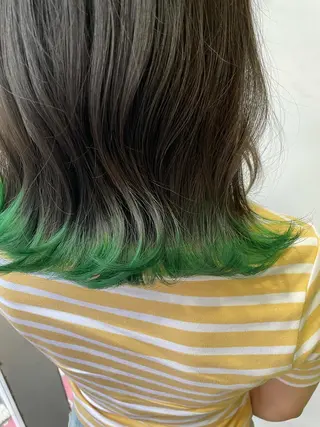 ミディアム カラー 【店長】インナー指名 No.1戸塚優思のヘアスタイル