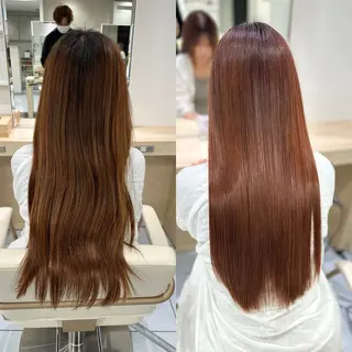 ロング パーマ 髪質改善🍏縮毛矯正 /ブリーチ矯正岡部のヘアスタイル