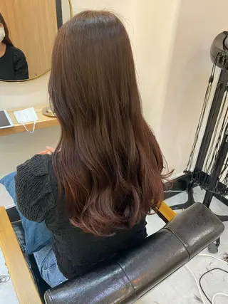 ロング カラー ヘアアレンジ 田中 あやなのヘアスタイル