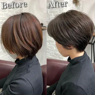 ショート カラー Soleria /ソレリア所属・メンズカットのプロ 田中慎一のヘアスタイル