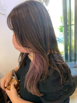 ロング カラー 藤間 帆乃夏（とうまほのかのヘアスタイル