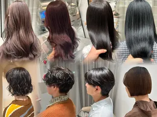 ロング カラー パーマ メンズ MIKA/ボブ/ レイヤー/艶カラーのヘアスタイル