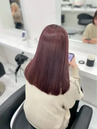 セミロング カラー ヘアアレンジ 暖色・髪質改善🍒 吉武杏莉のヘアスタイル