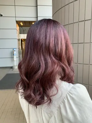 セミロング カラー Zina天王寺 CHIAKIのヘアスタイル
