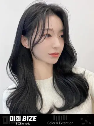 ロング 韓国特化🇰🇷 エクステのヘアスタイル