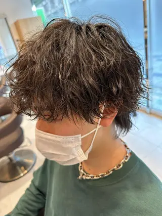 ミディアム パーマ メンズ 💈メンズ特化 美容師サキ💈のヘアスタイル