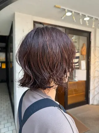 ショート パーマ hair salon Oeuf所属・たなか あいりのヘアスタイル