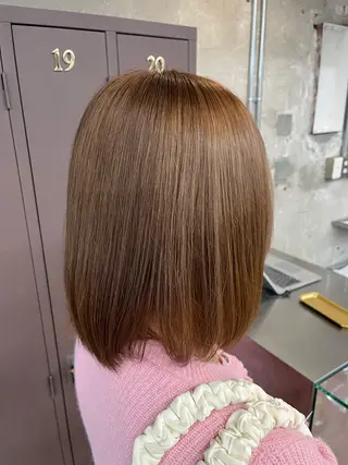 ミディアム 森綱 悠 /ボブ/ブリーチのヘアスタイル