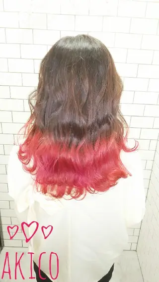 セミロング LUXBE GALLERY なんば駅前店所属・ラックスビーギャラリ ー AKICOのヘアスタイル