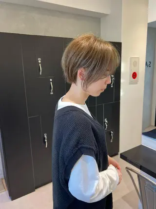 ショート カラー ショートボブ／川崎 子安健太のヘアスタイル