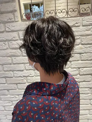 ショート カラー パーマ ヘアアレンジ 柳井 準平のヘアスタイル