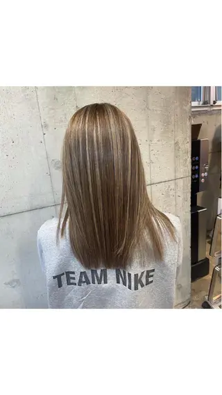 ロング カラー youres hair 髪質改善トリートメント&ヘッドスパ  新宿三丁目店【ユアーズヘア】所属・🦋透明感カラー 👑NODOKA🦋のヘアスタイル