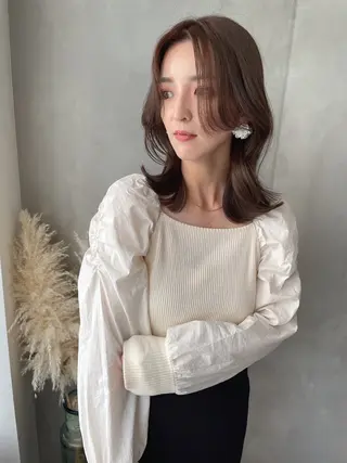 ミディアム 可児 令路のヘアスタイル