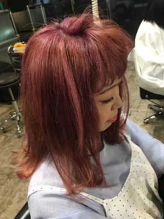 セミロング カラー Brooch ブローチのヘアスタイル