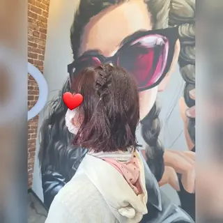 ショート カラー ヘアアレンジ あかね☆ヘアアレンジ /ボブ/縮毛矯正のヘアスタイル