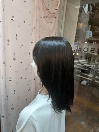 セミロング ORANGE POP _HIBIKIのヘアスタイル