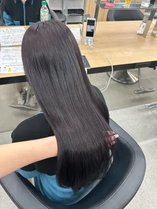 ロング カラー YUKA💜淡色 ラベンダー/ベージュのヘアスタイル