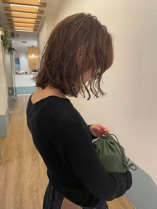 ミディアム パーマ ボブ/レイヤー/ケア パーマ/リュウタのヘアスタイル