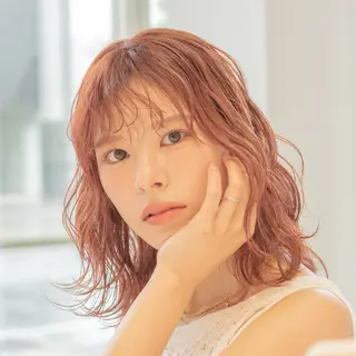 セミロング カラー suitehair所属・渡辺 湧心のヘアスタイル