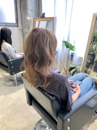 ミディアム カラー 当日予約🆗ショート /ハイライト/松本のヘアスタイル