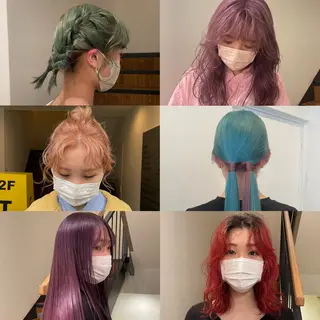 ミディアム カラー hen所属・心斎橋/レイヤー/ ブリーチ/モエのヘアスタイル