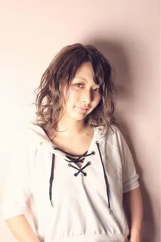 ミディアム カラー パーマ ✨U-topia渡邉 大樹【公認資格有】✨のヘアスタイル