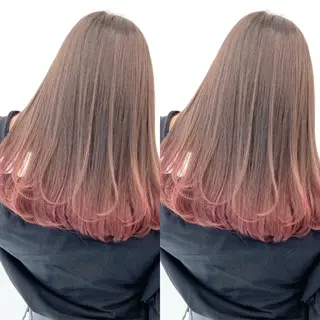 ロング カラー ブリーチ無しダブル カラー🦕まどかのヘアスタイル