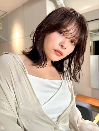 ミディアム カラー パーマ 💍🧸カラーモデル 募集中🧸💍のヘアスタイル