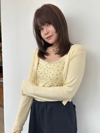 セミロング カラー Of HAIR所属・宮本龍馬 オブヘアー/鷺沼店のヘアスタイル