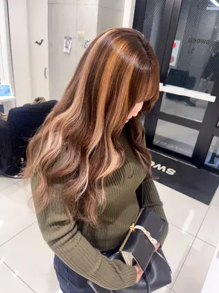 ロング カラー りおな/エクステ /ミルクティーカラーのヘアスタイル