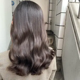 セミロング カラー ✨️美髪矯正×似合わ せ艶カラー✨藤田透のヘアスタイル