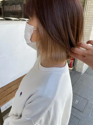ミディアム 正分 真美のヘアスタイル