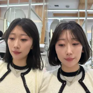 ショート oto🎀×美髪× シースルー前髪🤍のヘアスタイル