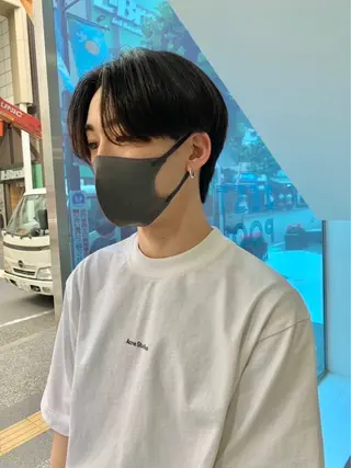 カラー メンズ 韓国レイヤー/センタ ーパート/坂本翔のヘアスタイル