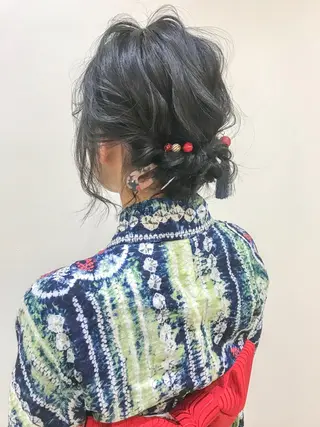 ミディアム ヘアアレンジ 伊藤 裕貴のヘアスタイル
