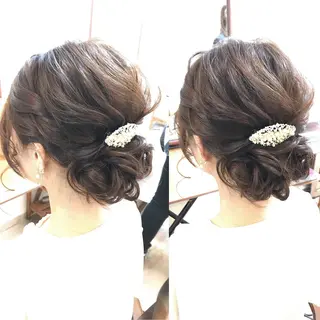 ミディアム ヘアアレンジ ヘアメ/着付け 清水玲歌のヘアスタイル