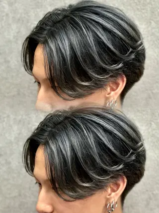 カラー パーマ メンズ 札幌メンズヘア指名 No.1光👑👑のヘアスタイル