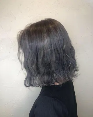 ミディアム カラー 馬場 瑞穂のヘアスタイル