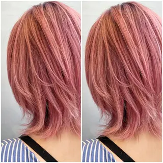 ミディアム カラー 髪質改善 Noe心斎橋店のヘアスタイル