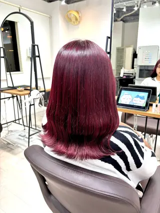 セミロング I S所属・🌿透明感カラー 縮毛矯正✨かずきのヘアスタイル